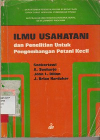 Ilmu usahatani dan penelitian untuk pengembangan petani kecil