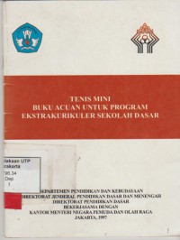 Tenis mini buku acuan untuk program ekstrakulikuler sekolah dasar