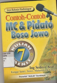 Contoh-contoh MV & pidato boso Jowo