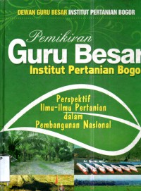 Pemikiran guru besar institut pertanian bogor