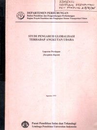 Studi pengaruh globalisasi terhadap angkutan udara