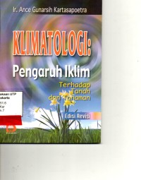 Klimatologi pengaruh iklim terhadap tanah dan tanaman