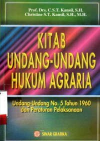 Kitab undang-undang hukum agraria