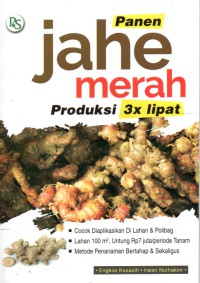 Panen jahe merah produksi 3x lipat