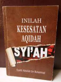 Inilah kesesatan aqidah