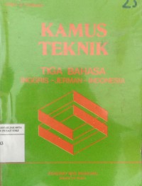 Kamus Teknik Tiga Bahasa Inggris Jerman Indonesia