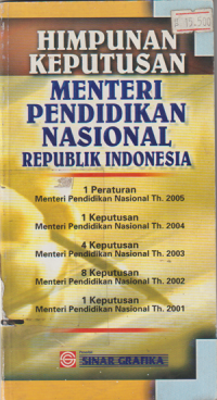 Himpunan Keputusan Menteri Pendidikan Nasional Republik Indonesia