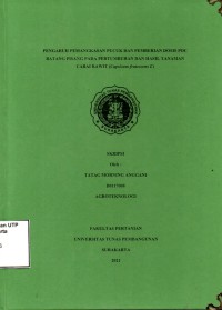 Pengaruh pemangkasan pucuk dan pemeberian dosis poc batang pisang pada pertumbuhan dan hasil tanaman cabai rawit (capsicum frutescens L)